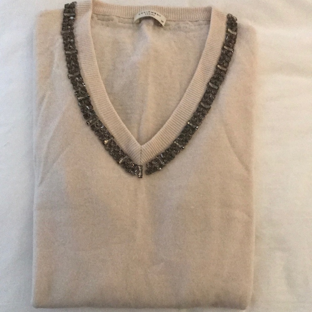 Equipment 100% Cashmere Embellished Sweater